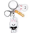 Feenmai Cartoon Keychain for Kids, Stray Kids Keychain Cute Animal Pendant, Acrylic Double Sided Pattern SKZ Backpack Pendant