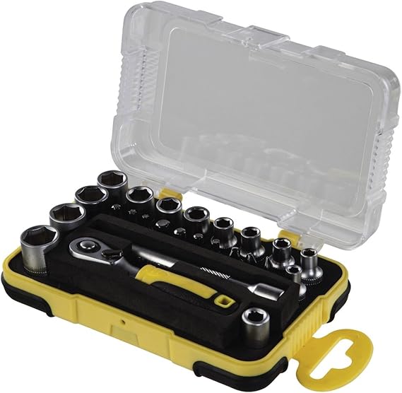 Hama Mini Socket Set 25Piece 1/4Inch (Tool Set for Bike, Motorbike