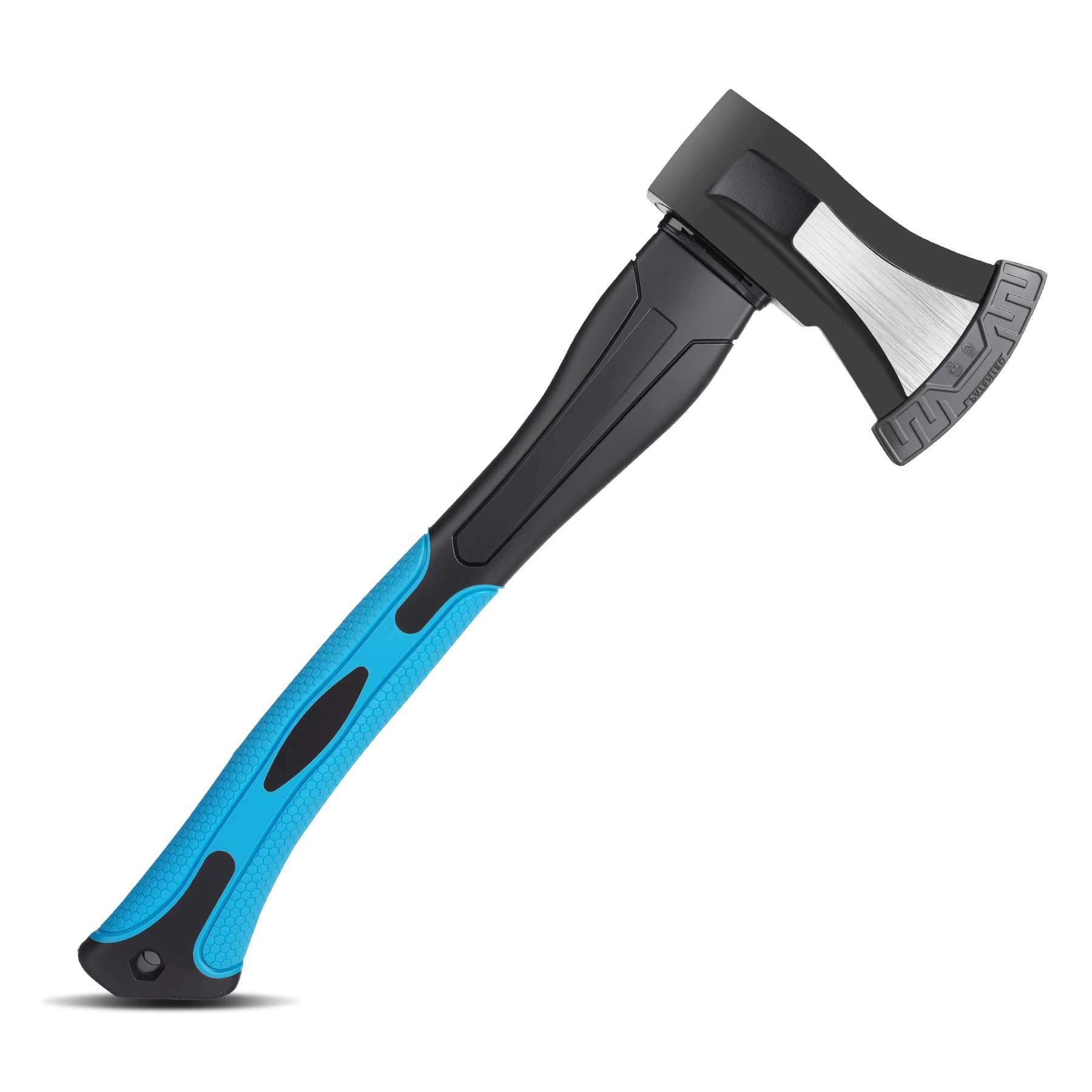Photo 1 of Splitting Axe, 14” Camping Outdoor Hatchet for Wood Splitting and Kindling, Forged Carbon Steel Heat Treated Hand Maul Tool, Fiberglass Shock Reduction Handle, Blue