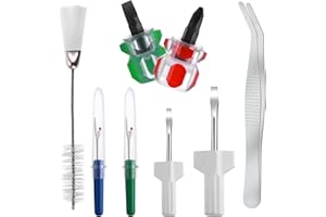 TEAAHA 8 PCS Sewing Machine Cleaning Kit, Sewing Machine Brush Sewing Machine Screwdriver Repair Machine Sewing Accessories Includes Double Headed Lint Brush Tweezer Seam Rippers for Machine Sewing