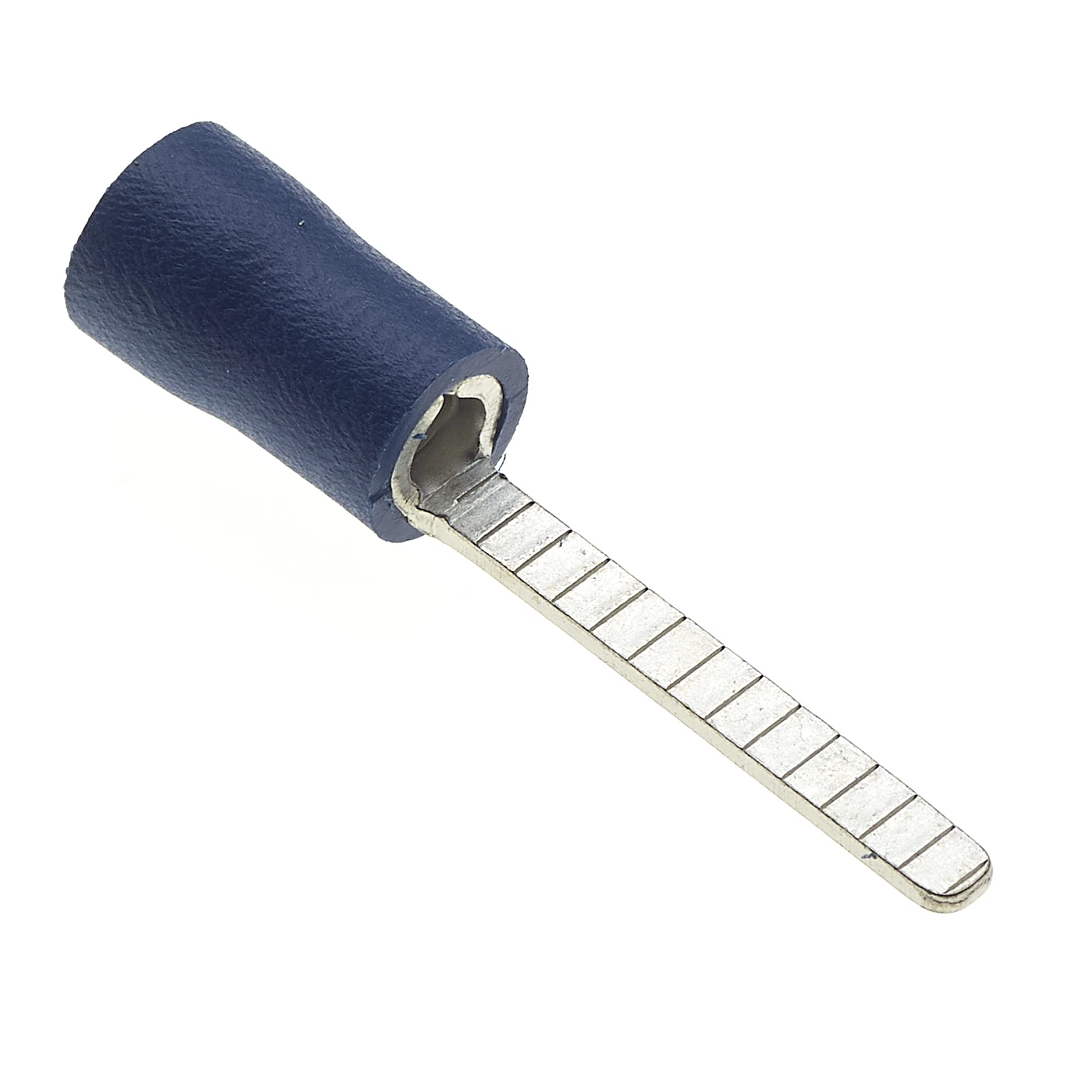 Crimp Blade Terminals, Pack Of 100 - Blue, 6.35mm, 27A, Vinyl Insulated Terminal Wire Ferrules Copper Connectors, Cord Cable End