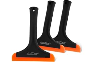 NEWISHTOOL All-Purpose Small Silicone Squeegee for Car & Home Cleaning, 3 Pack Window Tint Scraper for Car Windshield, Shower Bathroom Glass Door Washing