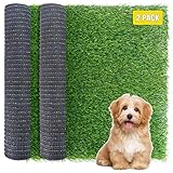 FUNARTY 2pcs Dog Grass Pee Pads, Synthetic