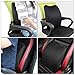 Memory Foam 3D Ventilative Mesh Lumbar Support Back Cushion Pillow to Properly Align the Spine and Ease Lower Back Pain with Insert and Strap for Home,Office Chair and Car Black