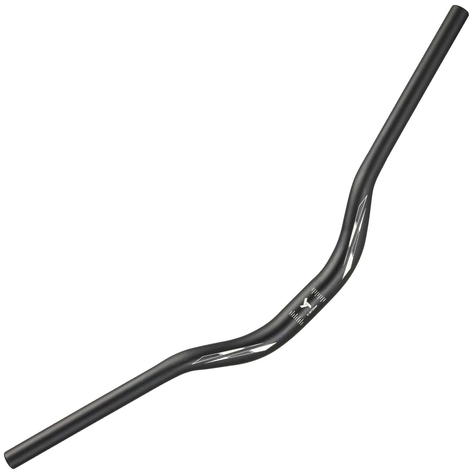 corki High Riser Mountain Bike Handlebars 31.8mm Length 720mm Riser 50mm Black