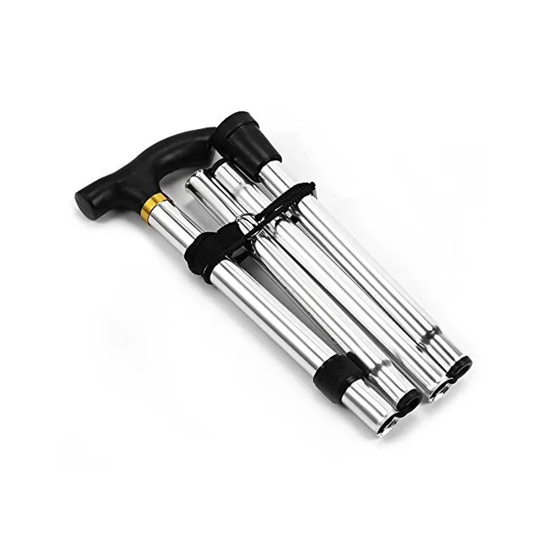 Walking Stick Easy Folding Adjustable Aluminium Cane for Men Women, Lightweight Collapsible Sticks Extandable Height, Flexible and Durable Mobility Aids Plain Multi Colors (Silver-)