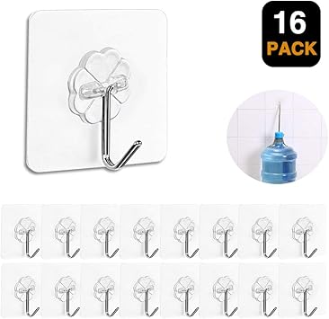 Amazon Com Maikl Wall Hooks 3m Adhesive Hooks Transparent