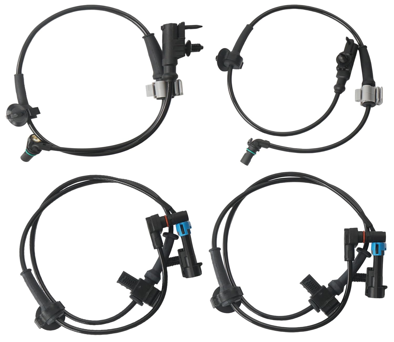 Photo 1 of 4PCS ABS Wheel Speed Sensor Front & Rear, Left & Right Compatible with 2007-2014 Chevy Silverado 1500/Avalanche/Suburban 1500/Tahoe, GMC Yukon/Yukon XL 1500, Escalade Replace 15229012 ALS1464