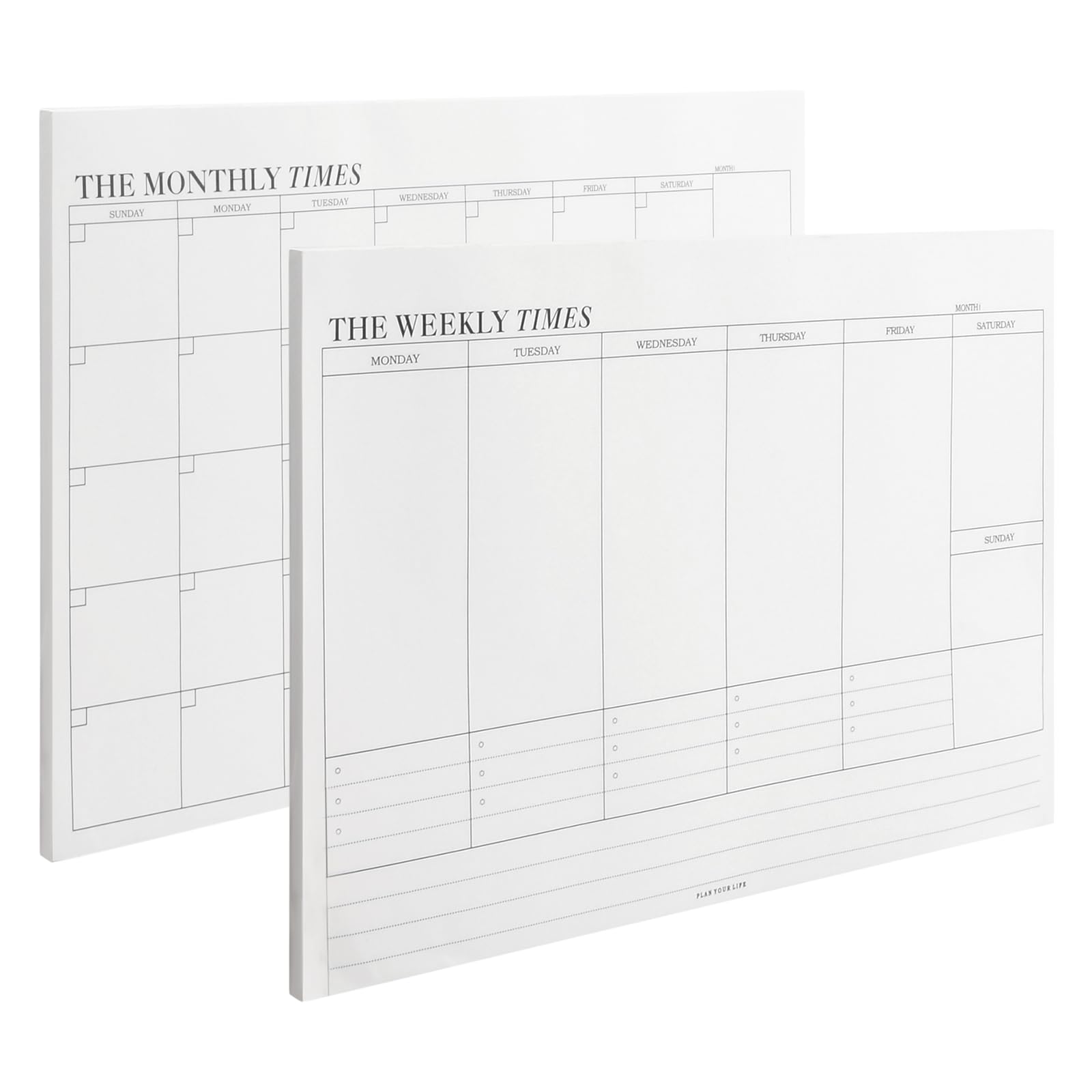 Cozlly To Do List Notepad Organizer with 60 Tearaway Sheets - Weekly and Monthly Planner Calendar for Meal, Menu, Appointments and Schedule - Undated Desk Pad