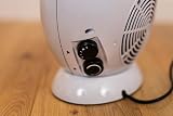 Marco Paul 1500W White Freestanding Electric Fireplace Heater with LED Flame view 7