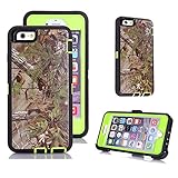 iPhone 6s Holster Case, Harsel® Defender Series Heavy Duty Tree Camo Shockproof Scratch Resistant Hybrid Military w/ Belt Clip Built-in Screen Protector Case for iPhone 6s / iPhone 6 - Forest Green
