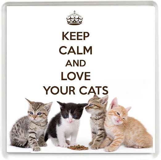 Keep Calm And Love Your Gatos Bebidas Posavasos Impreso En Una