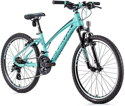 24 zoll leader fox spider girl alu mtb madchen fahrrad shimano 21 gang turkis amazon de sport freizeit