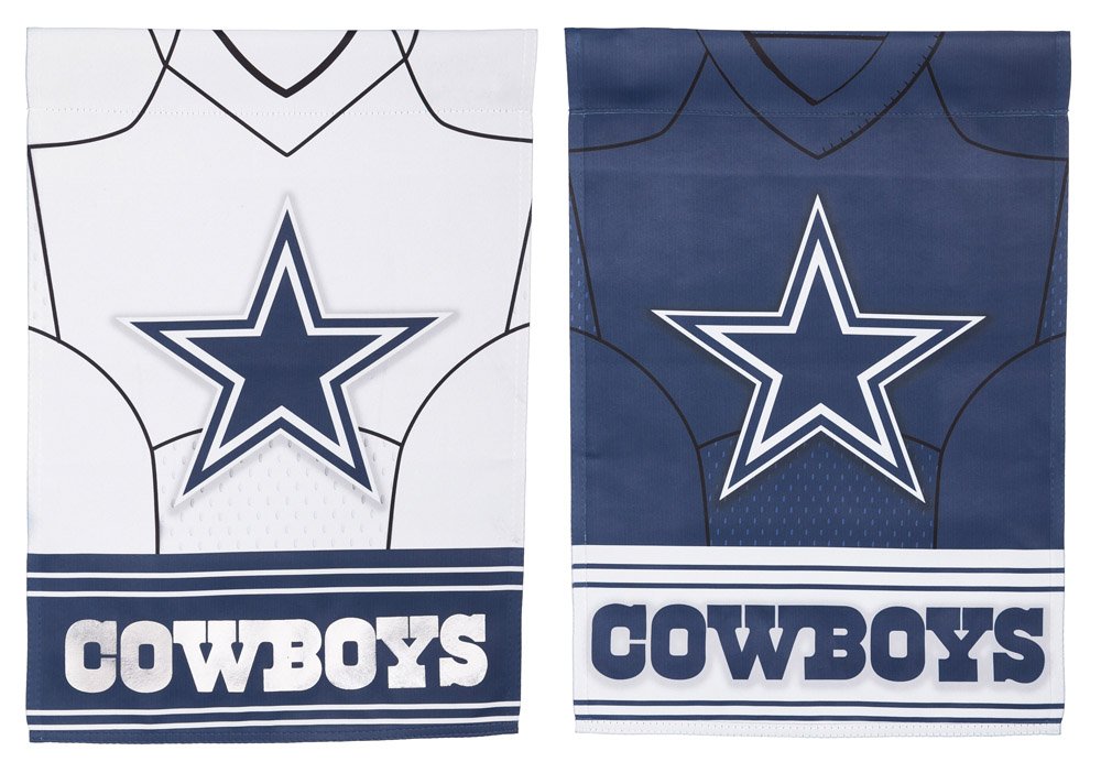 NFL DS Suede Foil Regular Jersey Banner Flag (Set of 2) NFL Team: Dallas Cowboys