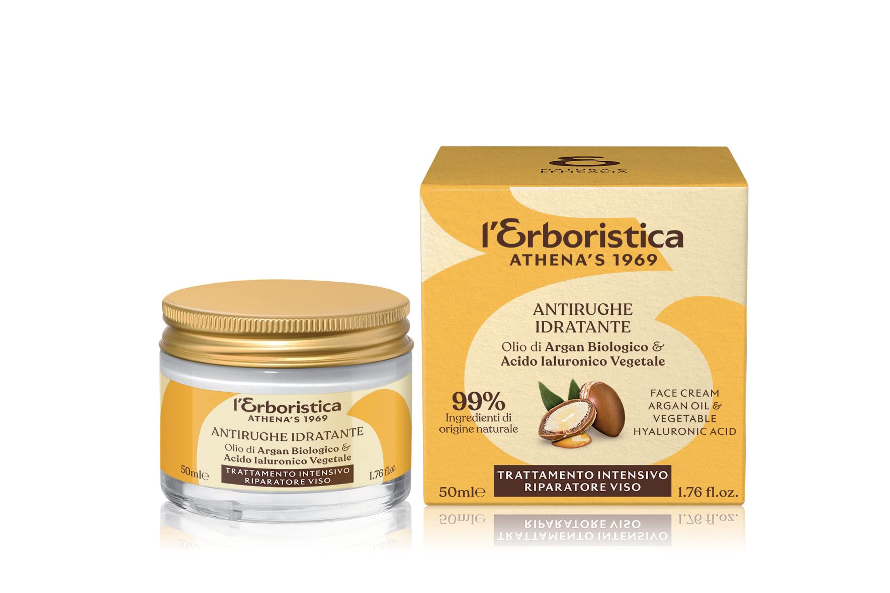 L'Erboristica - Crema Per Il Viso All'Olio Di Argan E Acido Jaluronico 50 Ml