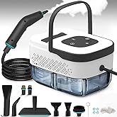 Handheld Steam Cleaner for Home, Multi-Purpose Cleaning System, Black and White Design, Portable Steamer with Attachments, High Pressure Steam Cleaner for Home,Car,Dirt,Grease,Grout,Tile,Couch