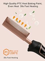 janelove Hot Comb Straightener 230°C LCD Anti Burn 80-230°C Wigs Beards view 7