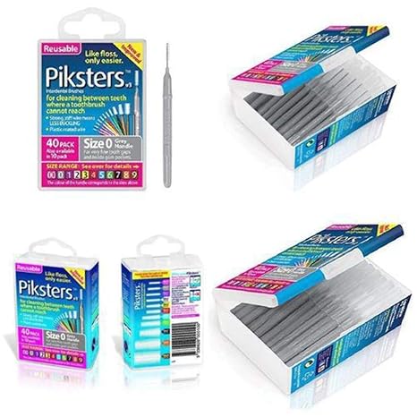 piksters 0,35 mm tamaño 0 plata/gris cepillo interdental ...