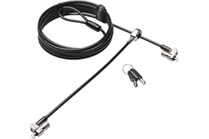 Kensington MicroSaver 2.0 Keyed Twin Cable Lock for Laptops & Other Devices (K65048WW)