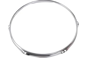 Yibuy Zinc Alloy Snare Drum Hoop Rim Ring for Decoration 6 Lug 14 Inch Upper Circle