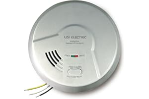 Universal Security Instruments Hardwired 10 Year Tamper Proof Permanent Power Sealed Battery 2-in-1 Universal Smoke Sensing Smoke and Fire Smart Alarm, Model MI106S