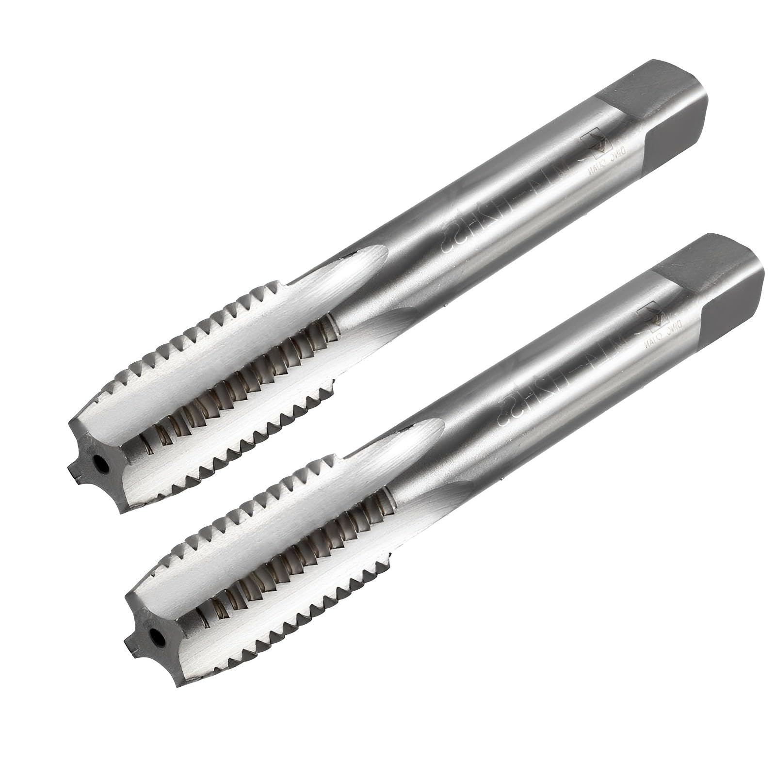 Boxonly Metric Taps M14 x 2mm, for Threading Machine and Electric Drills DIY, H2 HSS Ti-Coated, Right Hand Thread Plug Tap Threading Tapping Tool, 2pcs