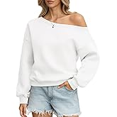 EasyGala Womens Fleece Sweatshirts Oversized Off The Shoulder Pullover Tops Casual Long Sleeve Comfy Fall Outfits 2026