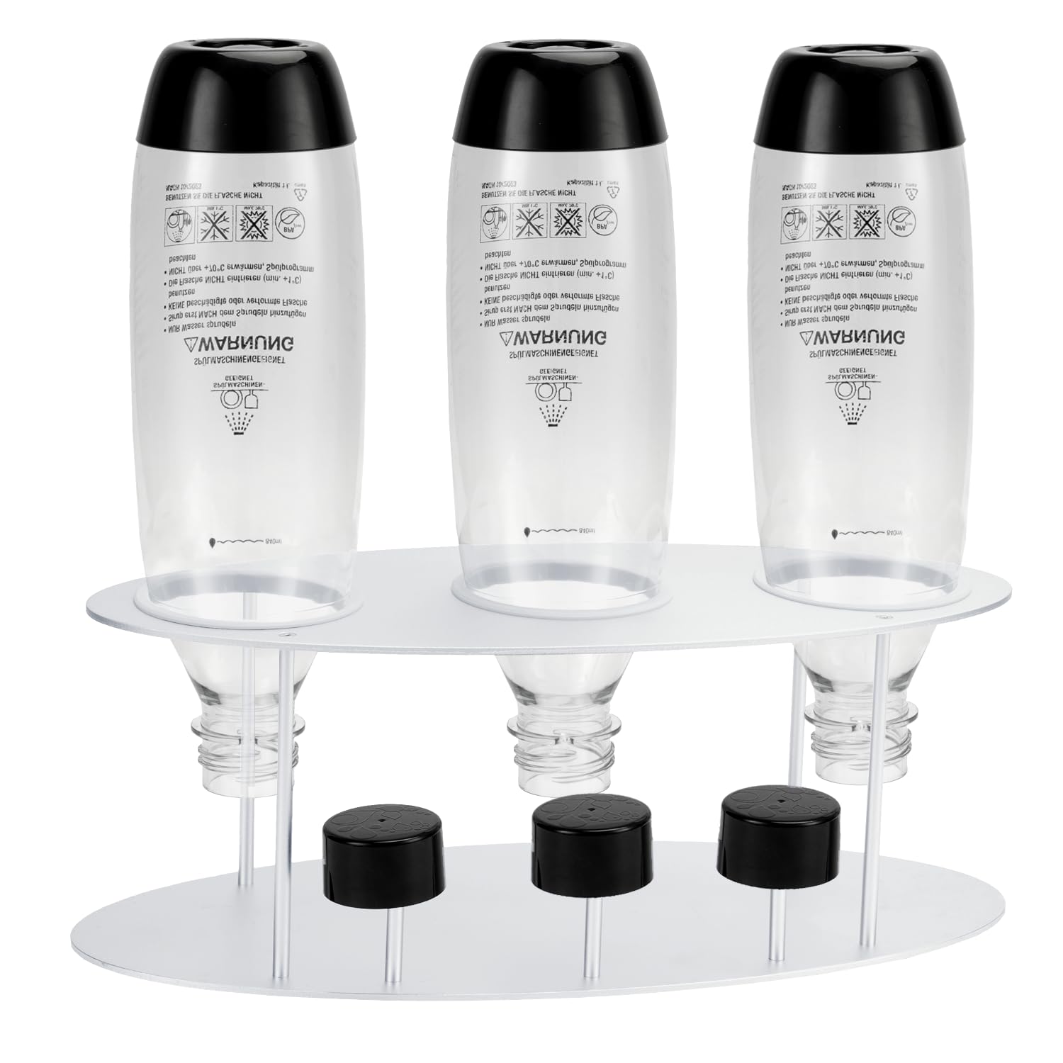 Photo 1 of DoohowCase Bottle Drying Rack for Sodastream 1L Slim Bottle & Glass Carafe, Stainless Metal Rack for Kitchen Counter, Organizer Storage Self for Sodastream Bottles