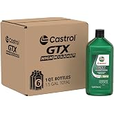 Castrol GTX High Mileage 10W-40 Synthetic Motor Oil, 1 Quart, Pack of 6