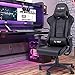 Furmax Gaming Office Chair Ergonomic High-Back Racing Style Adjustable Height Executive Computer Chair,PU Leather Swivel Desk Chair (Black)