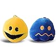 Lhcn021 Set of 2 Cute game Plush toy Keychain,Ghost Plush Toy Keyring,Gift for Girls Boys. (Yellow+Dark Blue).