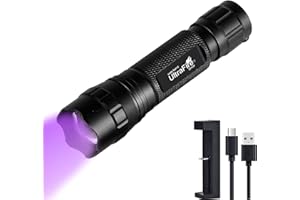 ULTRAFIRE 501B UV Flashlight Adjustable Focus 395nm Ultraviolet Black Light Mini Flashlight,Pet Urine Detector for Resin Curing, Dry Stain, Scorpion and Bed Bug UV Torch