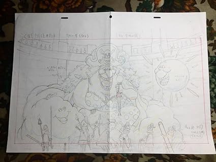 Amazon Co Jp ワンピース 第0話 サンジの元へ ルフィ逆襲の大激走 修正 設定 直筆原画 動画大判 その55 ホビー 通販