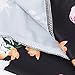Farktop Women's Embroidery Patch Velvet Biker Bomber Flight Jacket (XL, Black 01)