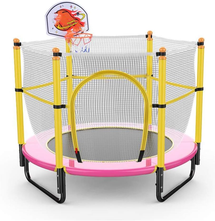 trampolino per adulti per l'esercizio all'aperto con recinto di sicurezza