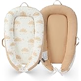 Petino Pura Interactivity Baby Lounger for Playtime under Adult Supervision (0-12 Months), Premium Quality Natural Cotton with Foam Core, Easy to Wash & Breathable Infant Lounger for Travel and Picnic