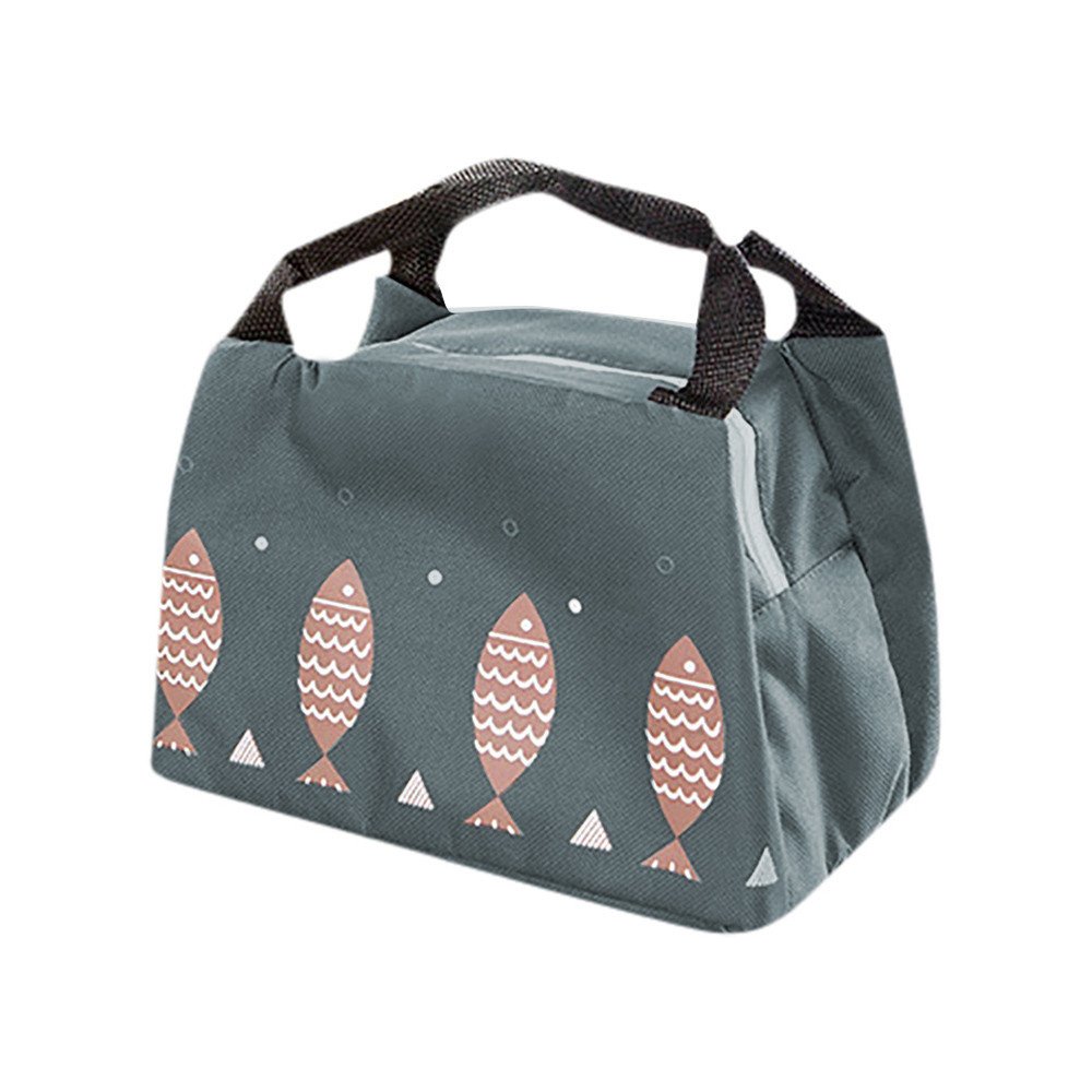 Bloodfin - Bolsa de almuerzo aislante portátil, impermeable, tela ...