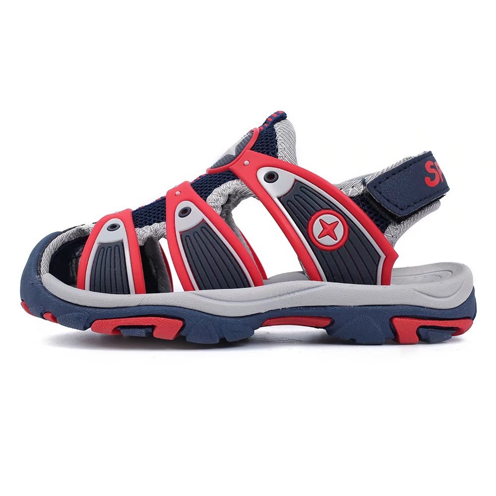 HOBIBEAR Boys\' Girls\' Closed-Toe Sport Water Sandals AU3326(13,Blue)