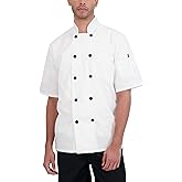 Happy Chef Men's Reactor Short Sleeve Lightweight Chef Coat