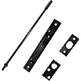 Langdoly Solid Brass Extension Flush Bolt with Rod 12"-Satin Black-Pack of 1