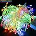 Autolizer 100 LED RGB Multi-Color Fairy String Lights Lamp for Xmas Tree Holiday Wedding Party Decoration Halloween Showcase Displays Restaurant or Bar and Home Garden - Control up to 8 modes