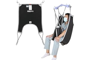 EZ Assistive Patient Lift Divided Leg Sling with Lower Back, Lift Sling for Transfer and Positioning and Lifting, 500lb Weight Capacity (Small-Black)