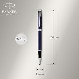 Parker IM Rollerball Pen Matte Blue Fine Point Black Ink Gift Box view 3