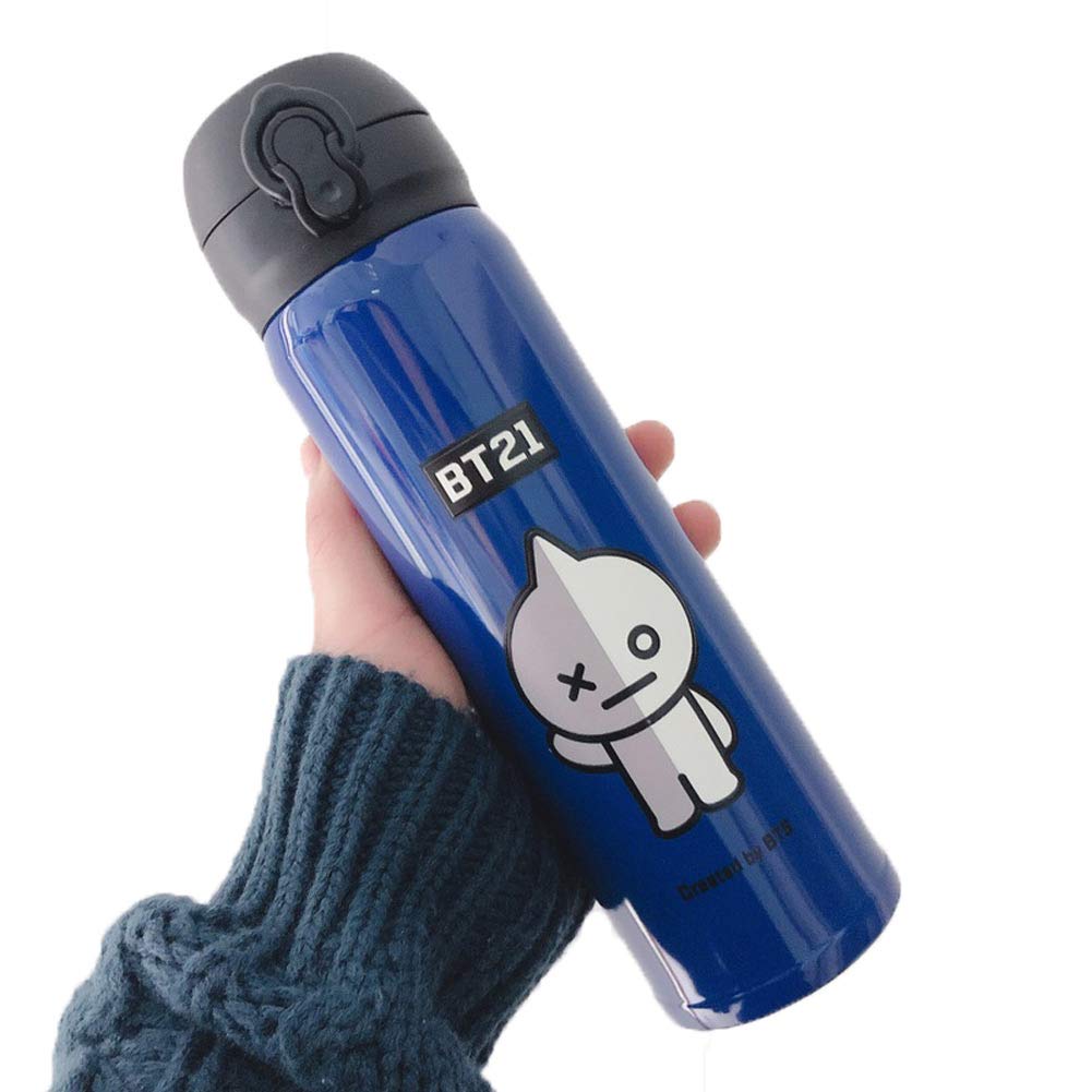 17 Oz Miembro Miembro De Moda Para A R M Y A 500 Ml Kpop Bt21 Botella De Agua De Acero Inoxidable Bts Vacio De Bebida Para Beber Almacenamiento De Cocina Y Despensa Co Termos