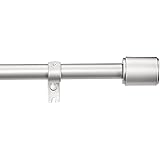 AmazonBasics 1-Inch Curtain Rod with Cap Finials - 4-Pack, 36 to 72 Inch, Nickel