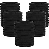 Pimoys 100 Pcs Elastic Hair Ties, Thick Seamless Hair Bands No Damage Soft Ponytail Holders Hair Accessories for Girls Women,