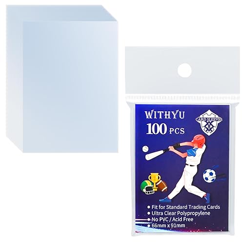 100 Pcs Soft Trading Card Sleeves, Top Loading Sleeves for Standard Cards  2.5" X 3.5"Ultra-Clear Card Protector for Baseball Cards in  Dubai - UAE | Whizz Protective Sleeves