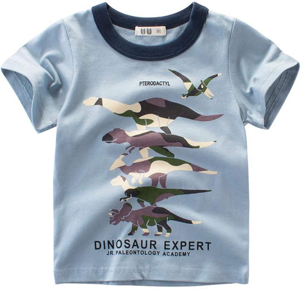 Dinosaur Shirt Toddler Kids Little Boys Girls Summer Short