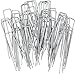 Stepton 100-Pack Galvanized Garden Pegs / Securing Lawn Staples / U Pins / Weed Fabric Stakes 6-Inches 11-Gauge Comes with 50 Cable Ties