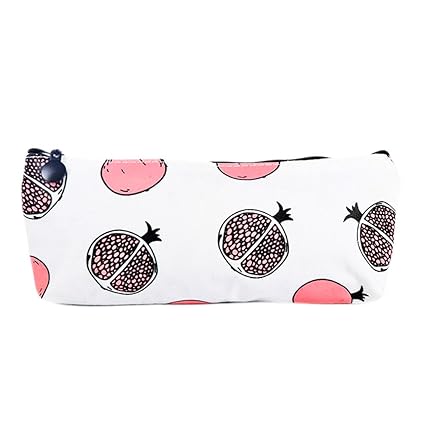 Wicemoot 1 Pcs Cartoon Pattern Decoration Pencil Case White Cloth